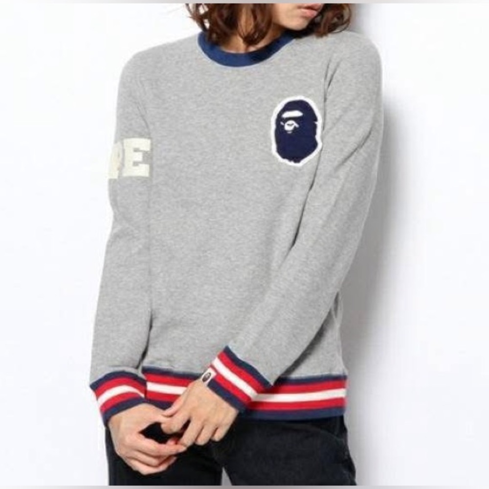 A Bathing Ape Monkey Face Patch Crew Neck Unisex - image 1